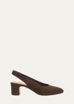 Aquatalia50mm Trevi Suede Slingback Pumps
