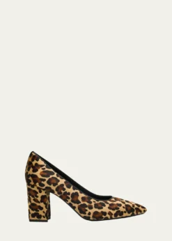 AquataliaPeony 75mm Leopard-Print Calfhair Pumps