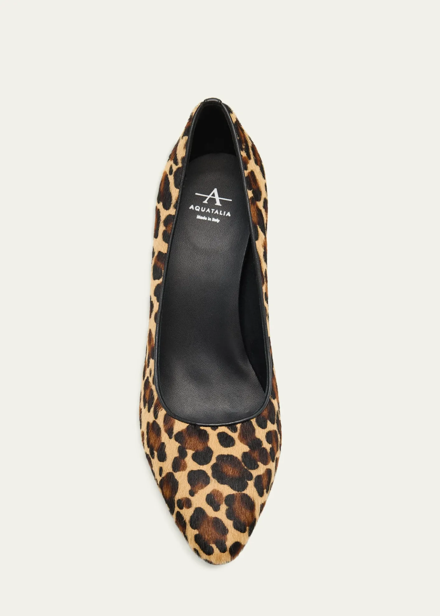 AquataliaPeony 75mm Leopard-Print Calfhair Pumps