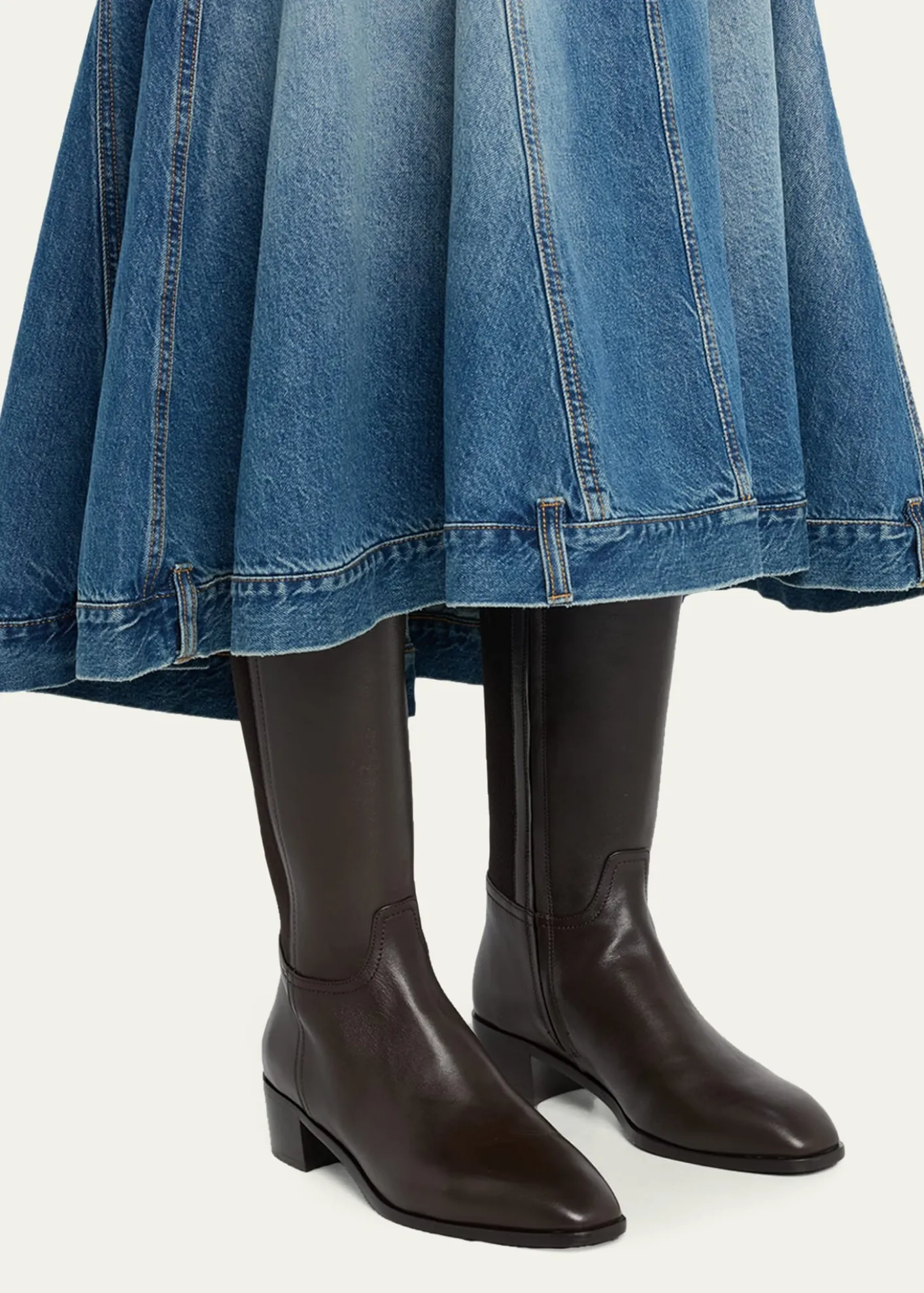 AquataliaRicarda Leather Knee-High Boots