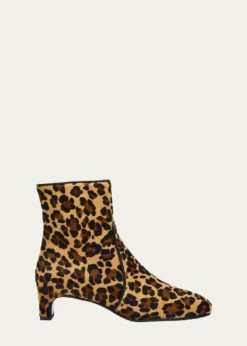 AquataliaSiella 45mm Leopard-Print Calfhair Ankle Boots