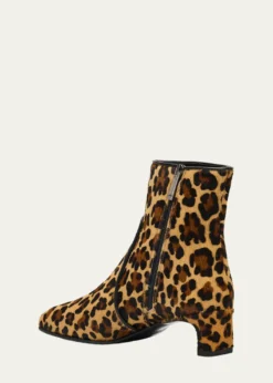 AquataliaSiella 45mm Leopard-Print Calfhair Ankle Boots