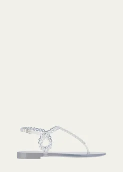 AquazzuraAlmost Bare Crystal Jelly Slingback Sandals