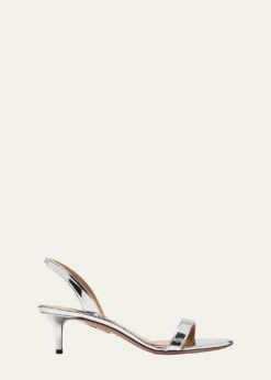 AquazzuraSo Nude Metallic Halter Sandals