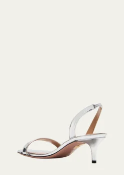 AquazzuraSo Nude Metallic Halter Sandals