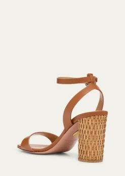AquazzuraSunseeker Leather Ankle-Strap Sandals