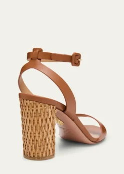 AquazzuraSunseeker Leather Ankle-Strap Sandals