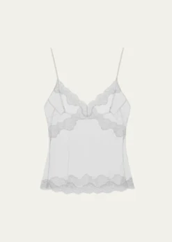 16ARLINGTONClio Lace-Trim Sheer Top