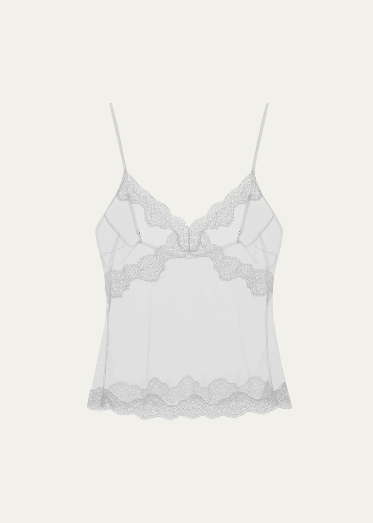 16ARLINGTONClio Lace-Trim Sheer Top