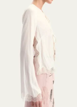 16ARLINGTONFilipa Tie-Front Silk Cardigan