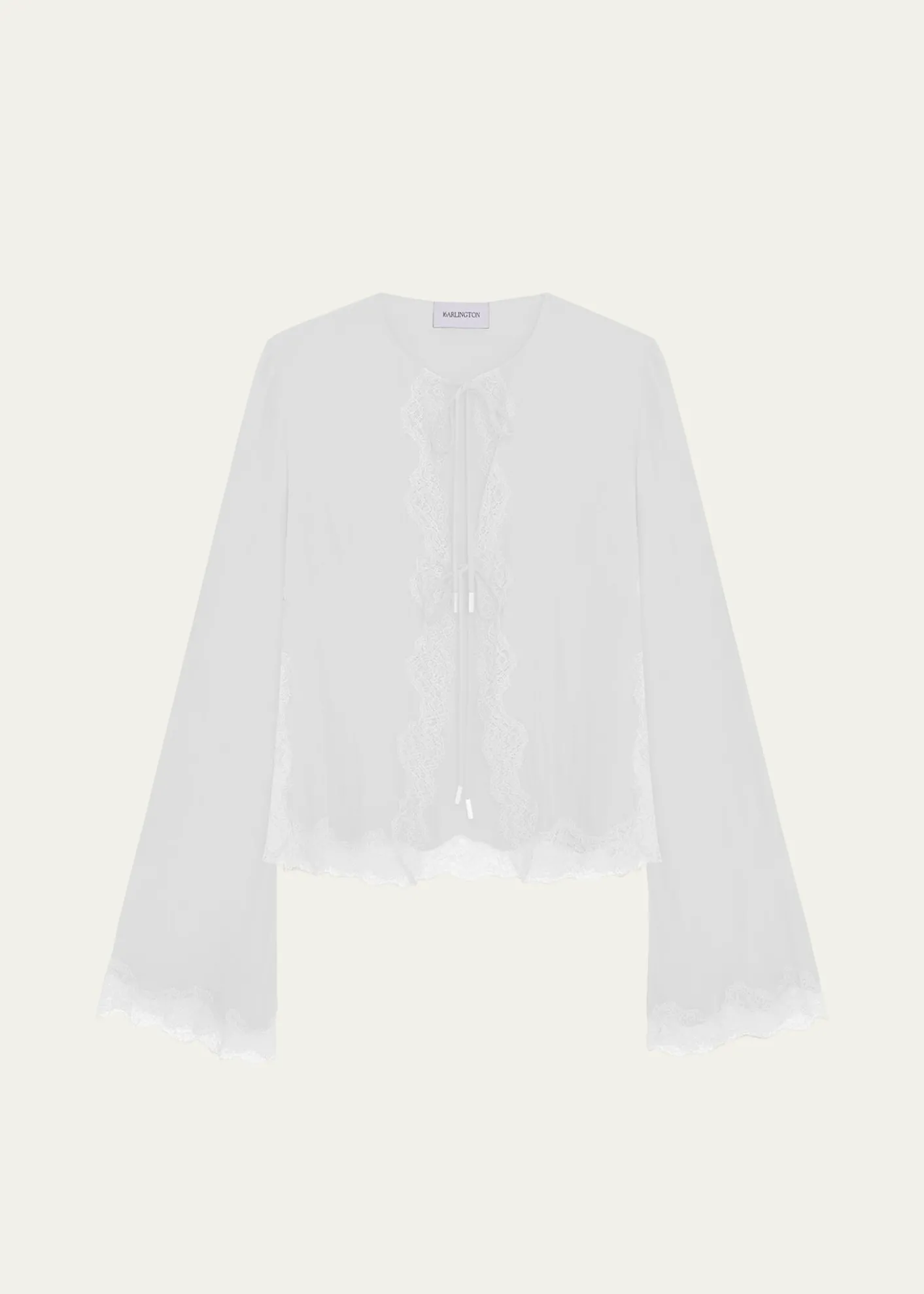 16ARLINGTONFilipa Tie-Front Silk Cardigan