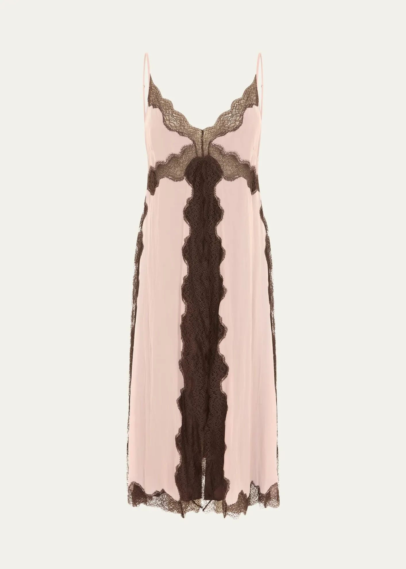 16ARLINGTONLaura Silk Midi Slip Dress