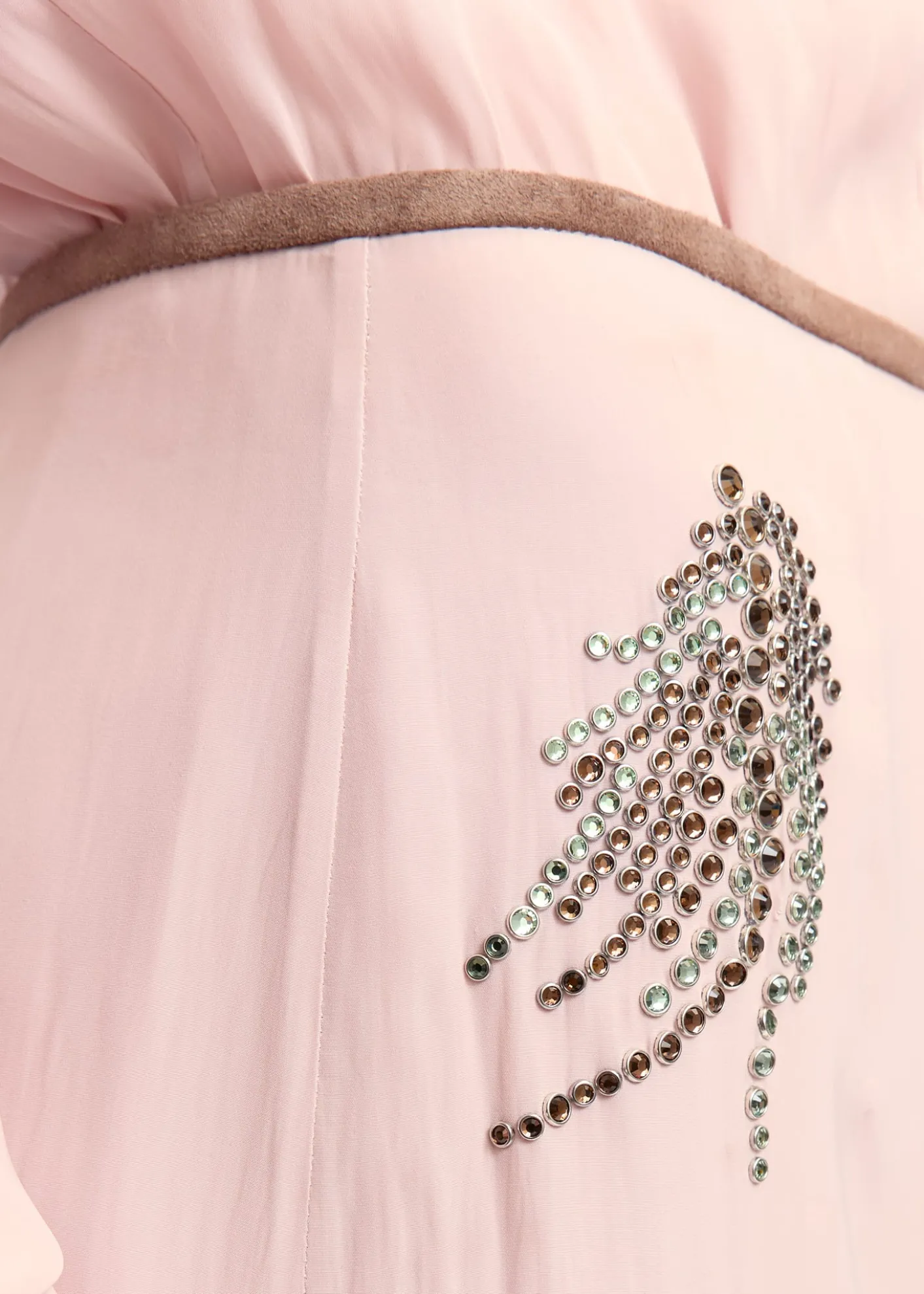 16ARLINGTONLiri Embellished Silk Midi Skirt