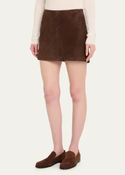 ArmaMelody A-Line Suede Mini Skirt