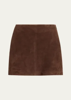 ArmaMelody A-Line Suede Mini Skirt