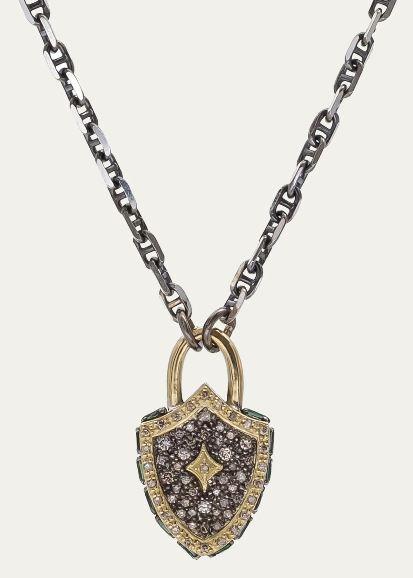 ArmentaOld World Diamond Shield Pendant Necklace