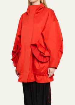 ASHLYNChandra Ruffled Cocoon Coat