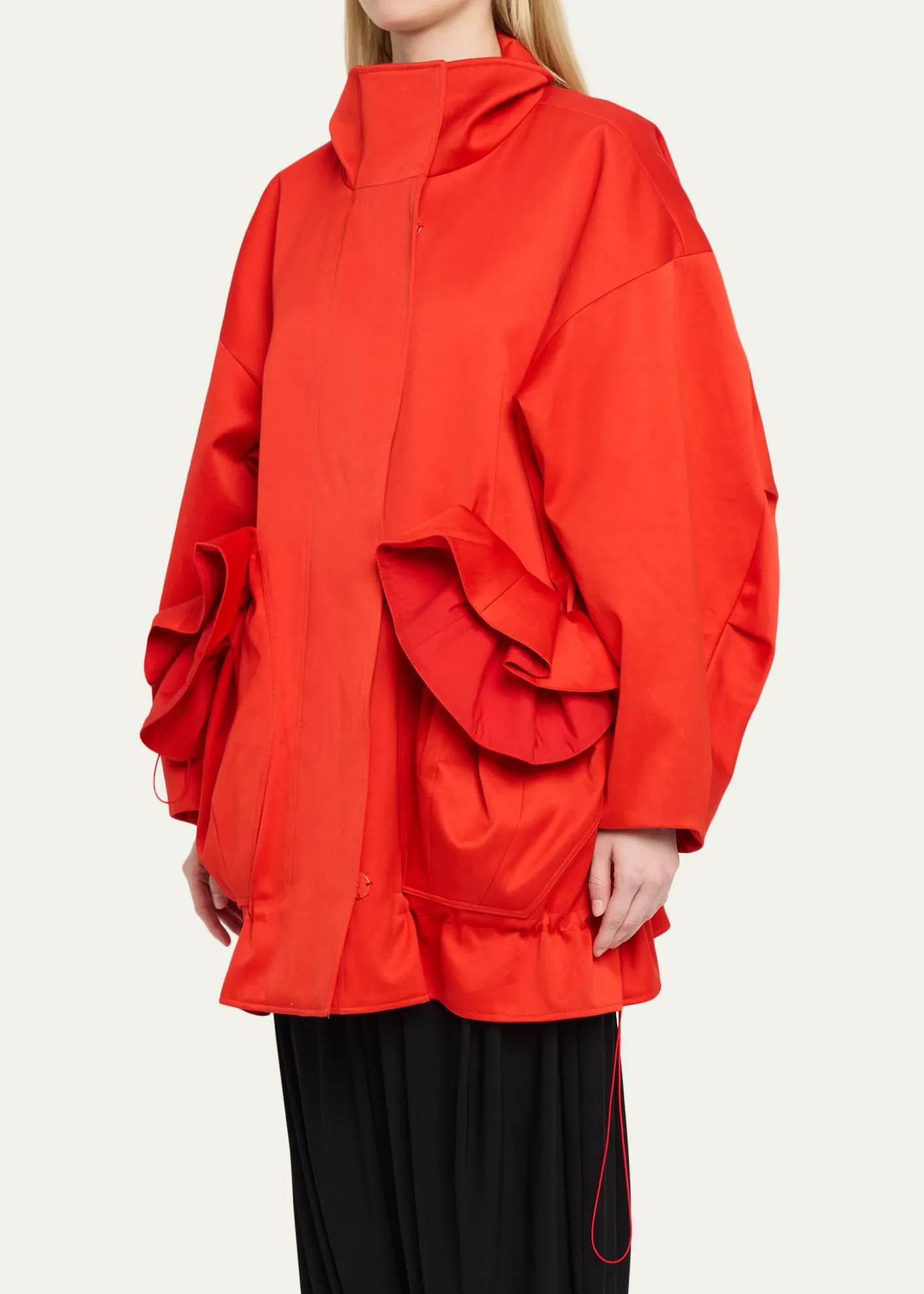 ASHLYNChandra Ruffled Cocoon Coat
