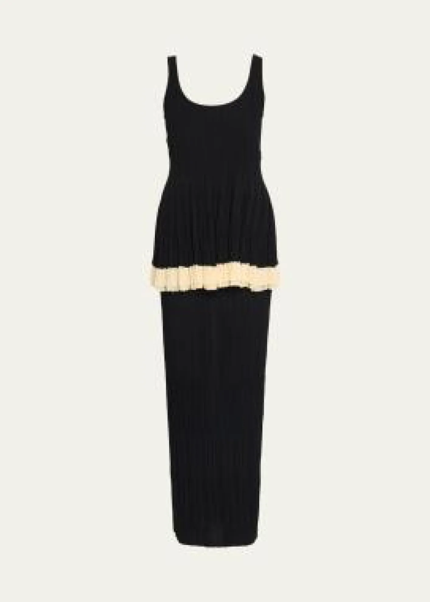ASHLYNKishi Sleeveless Pleated Knit Layered Dress