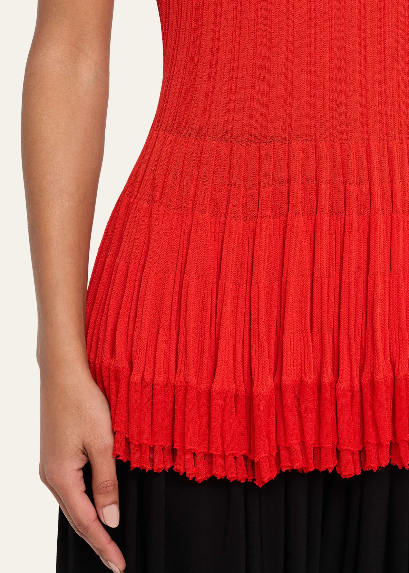 ASHLYNShino Ruffle Rib Knit Tank Top