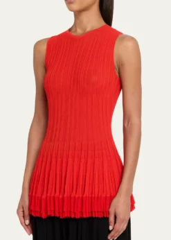 ASHLYNShino Ruffle Rib Knit Tank Top