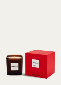 AssoulineLeather Candle, 8 oz.