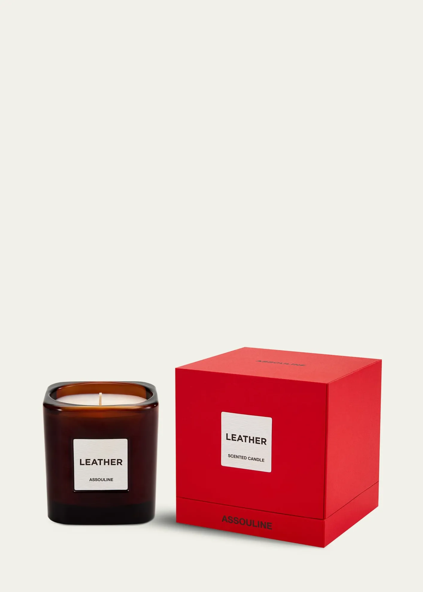 AssoulineLeather Candle, 8 oz.
