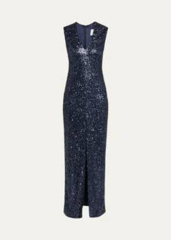 Atelier Prabal GurungEva Sequined Sleeveless Column Gown