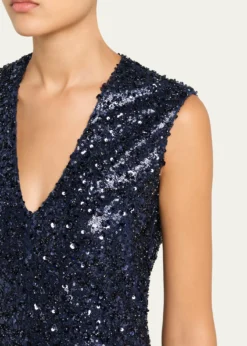 Atelier Prabal GurungEva Sequined Sleeveless Column Gown