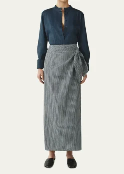 AtterseeLinen Stripe Sarong Coverup