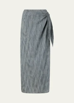 AtterseeLinen Stripe Sarong Coverup