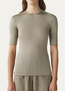 AtterseeRibbed Silk T-Shirt