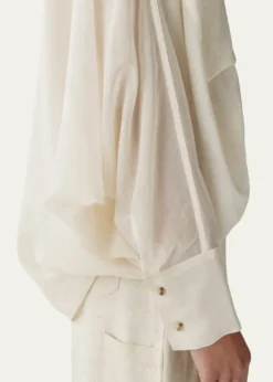 AtterseeSheer Cotton Voile Oversized Utility Shirt