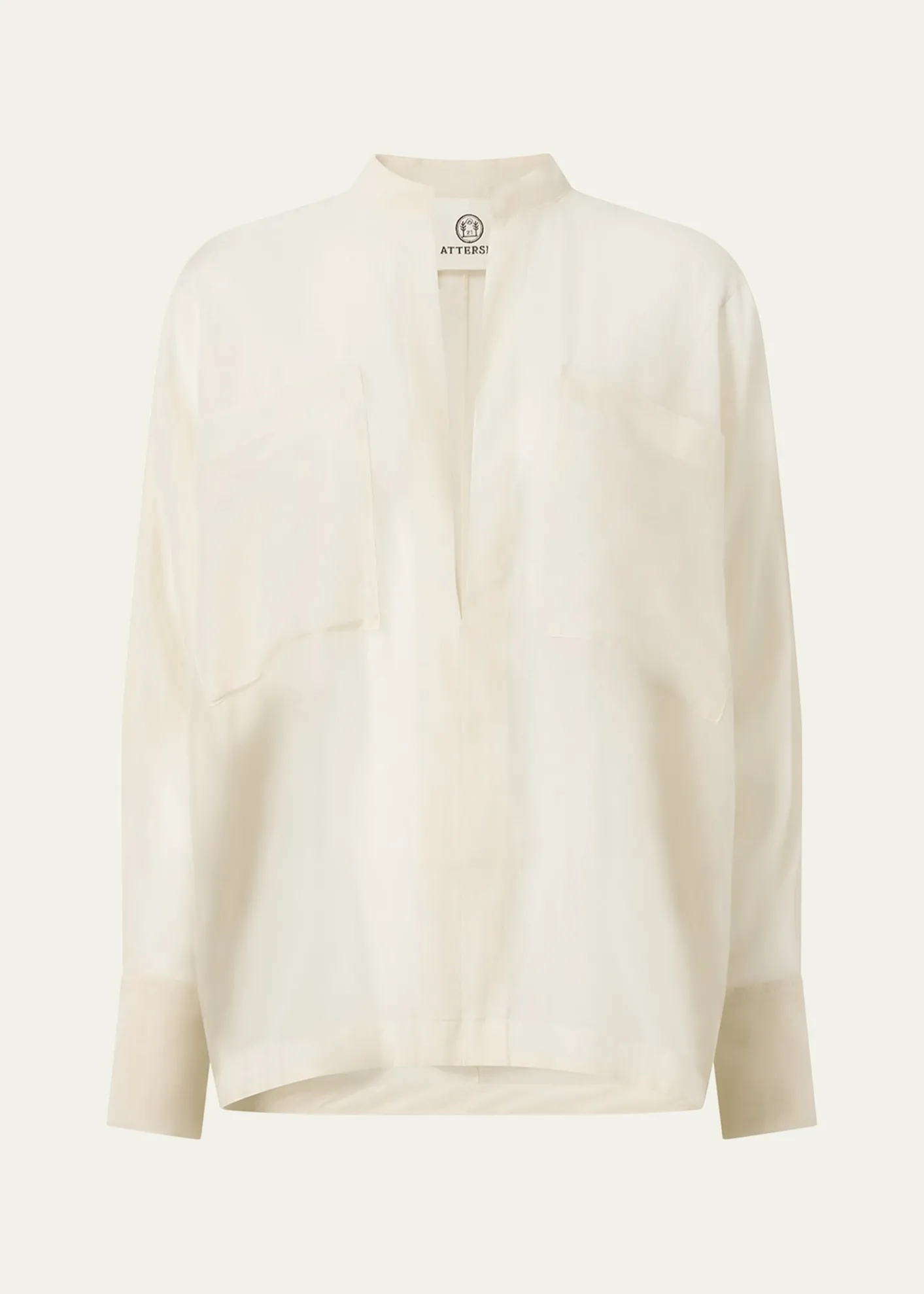 AtterseeSheer Cotton Voile Oversized Utility Shirt