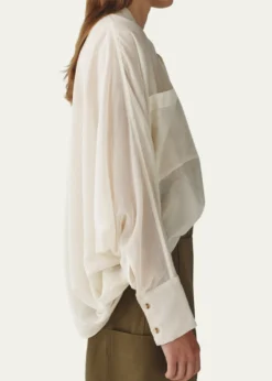 AtterseeSheer Cotton Voile Oversized Utility Shirt