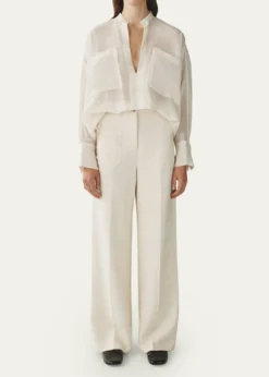 AtterseeSheer Cotton Voile Oversized Utility Shirt