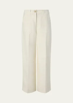 AtterseeSilk-Linen Wide-Leg Utility Trousers