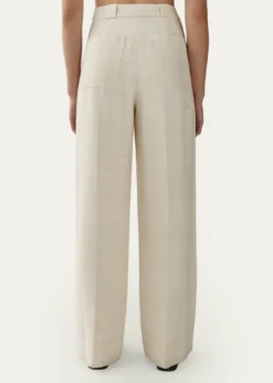 AtterseeSilk-Linen Wide-Leg Utility Trousers