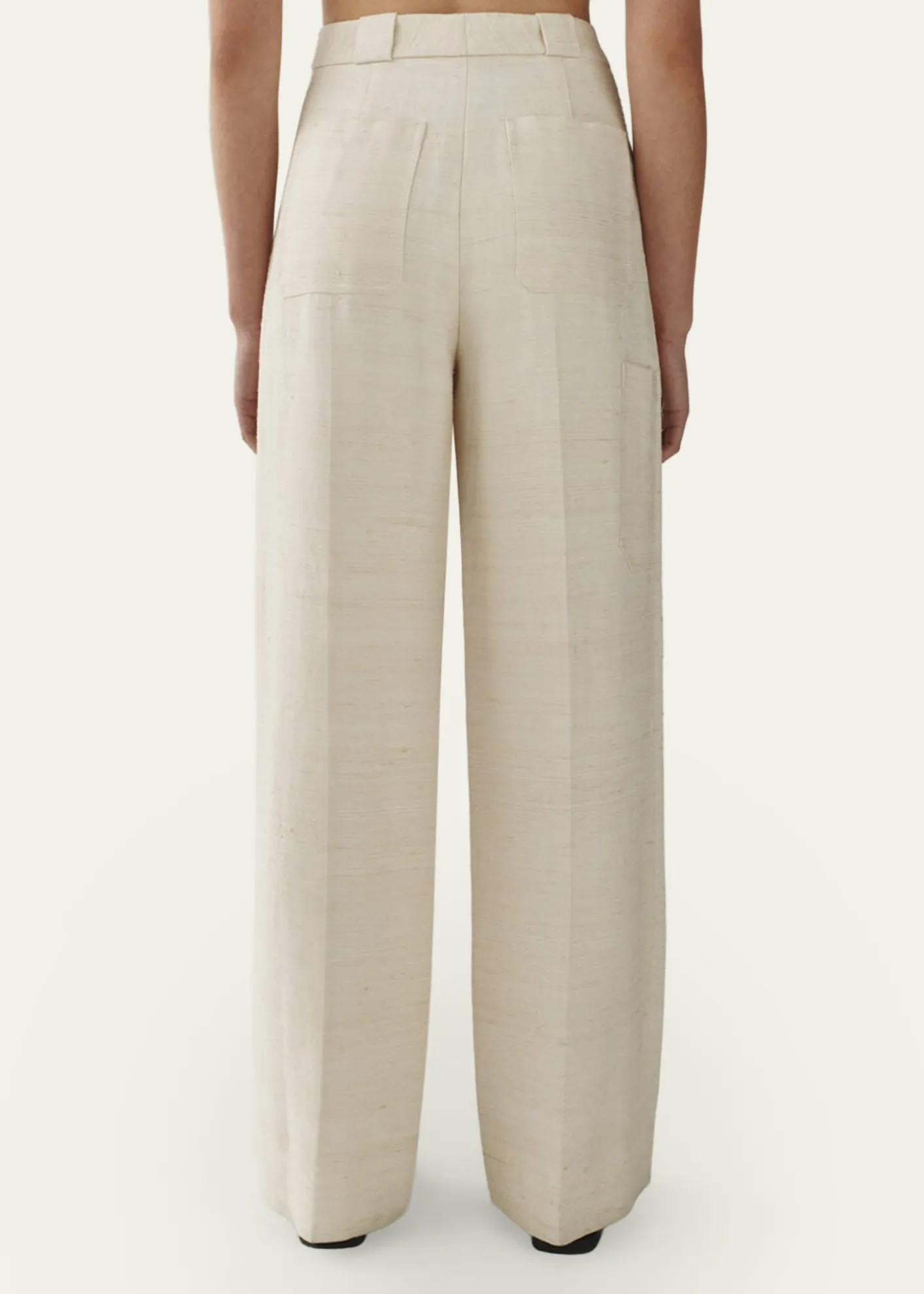 AtterseeSilk-Linen Wide-Leg Utility Trousers
