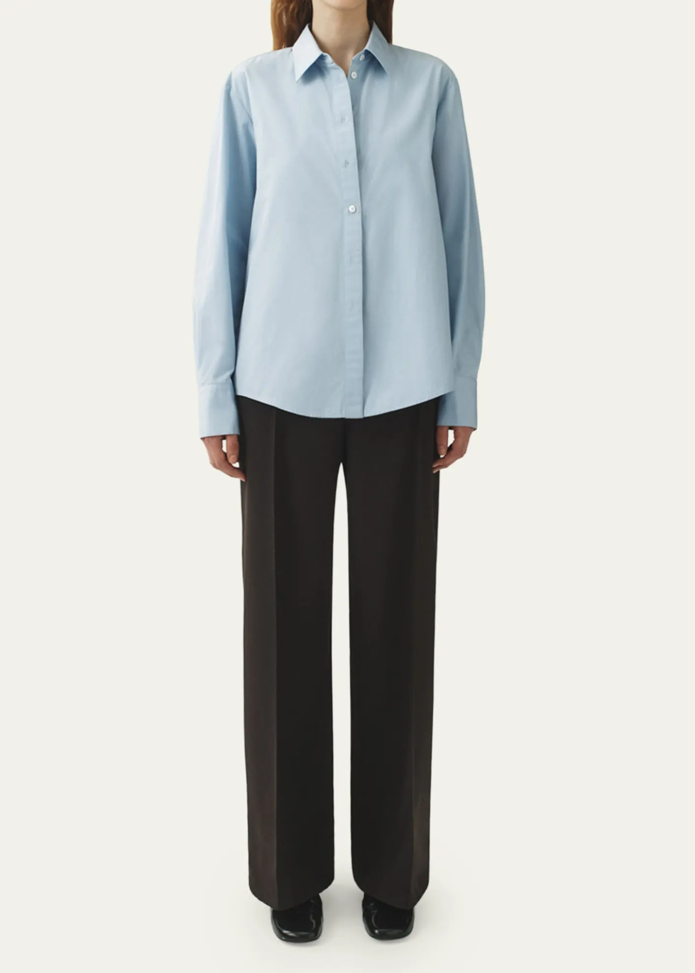 AtterseeSlub Cotton Poplin Button-Down Cocoon Shirt