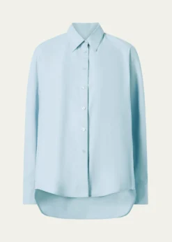 AtterseeSlub Cotton Poplin Button-Down Cocoon Shirt