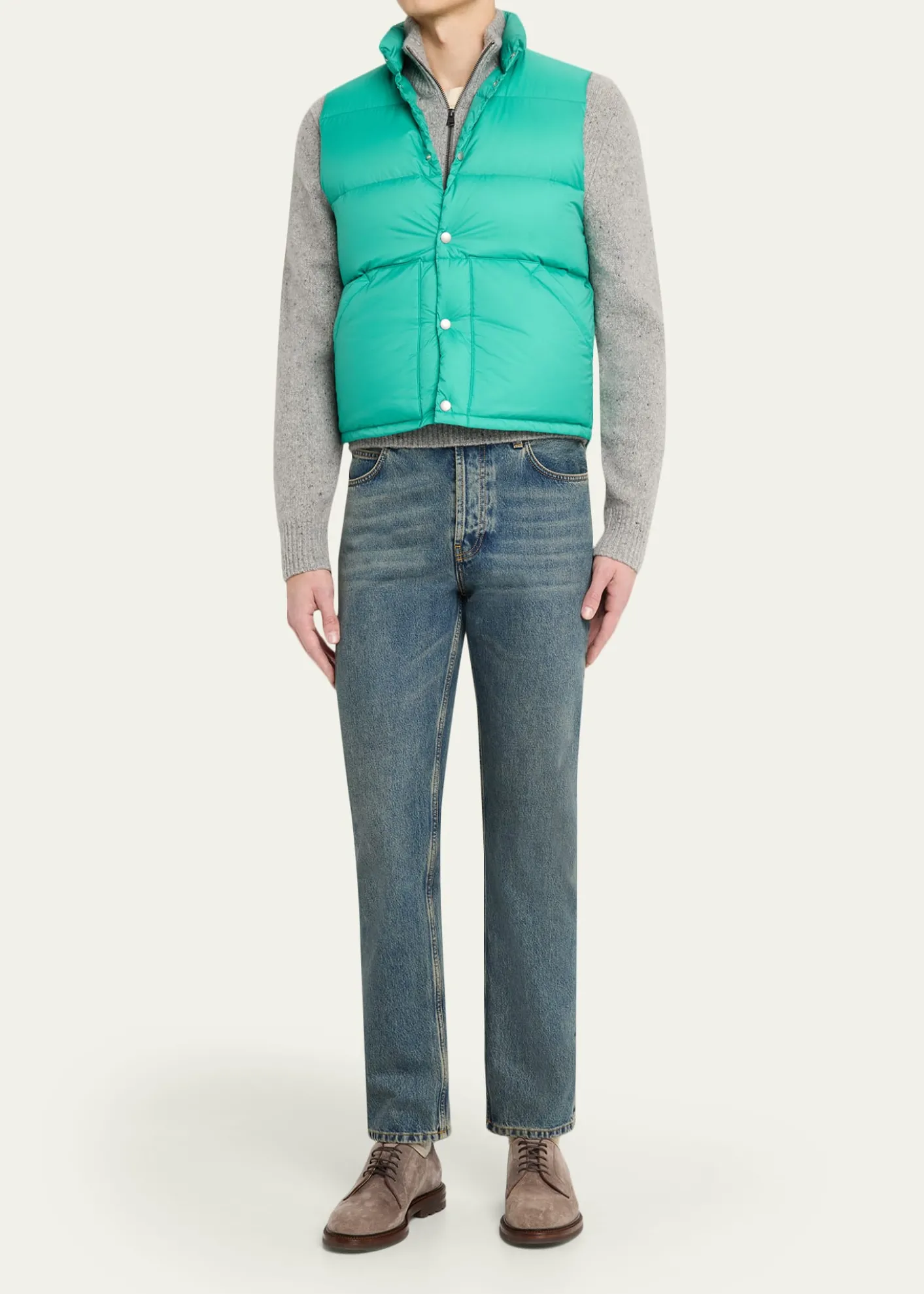AURALEEMen's Nylon Ripstop Puffer Vest