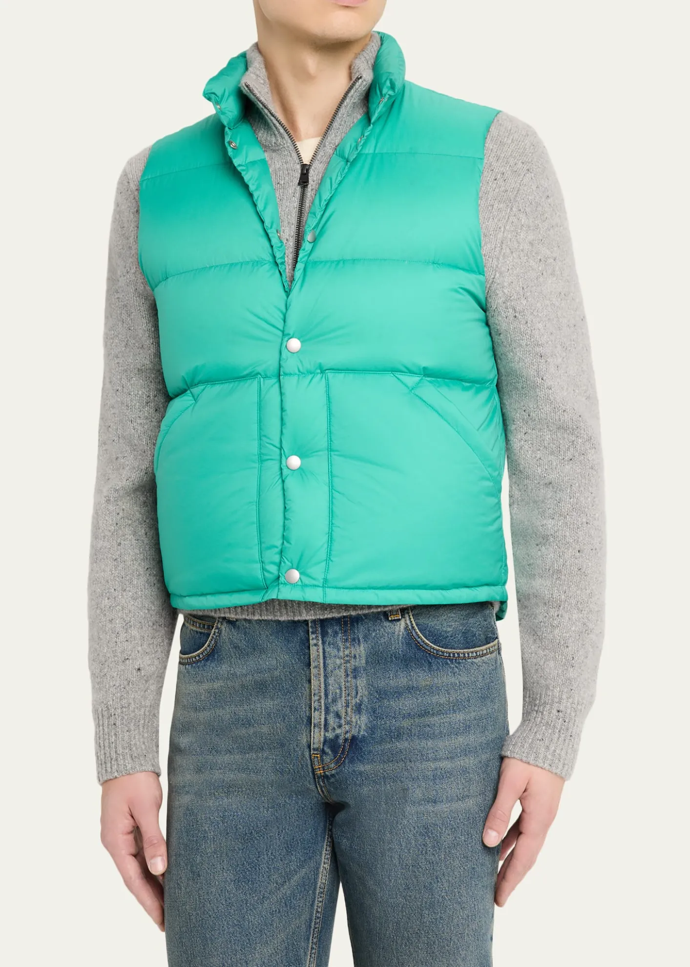 AURALEEMen's Nylon Ripstop Puffer Vest