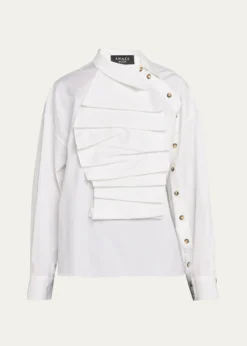 A.W.A.K.E. MODELong-Sleeve Poplin Bib Top