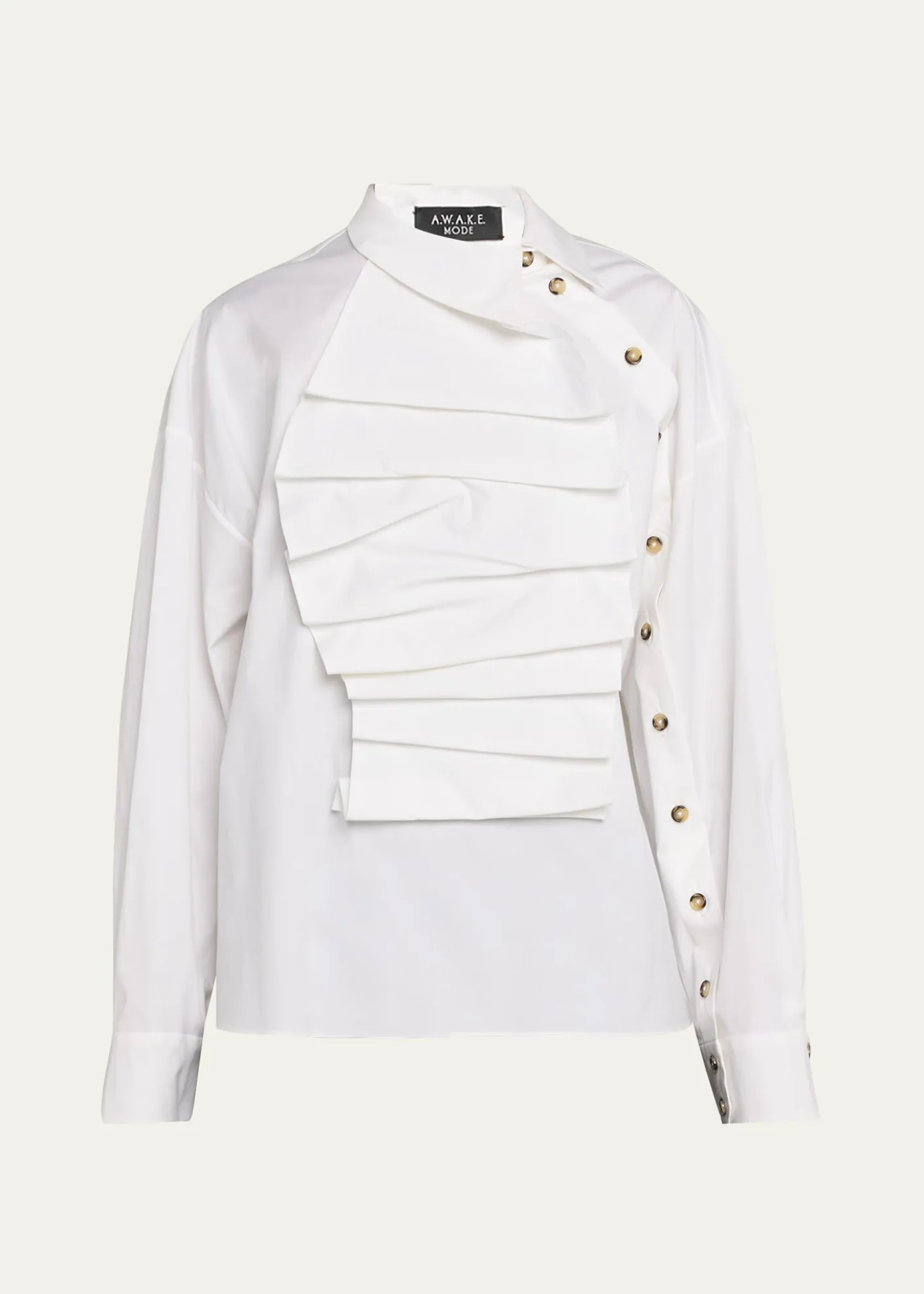 A.W.A.K.E. MODELong-Sleeve Poplin Bib Top