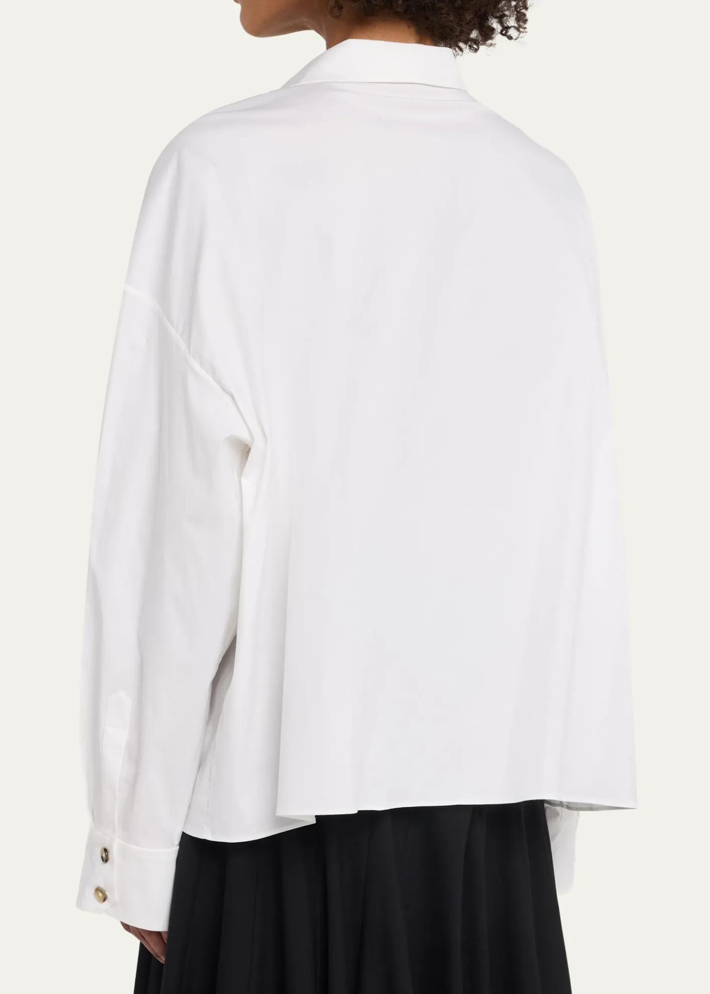 A.W.A.K.E. MODELong-Sleeve Poplin Bib Top