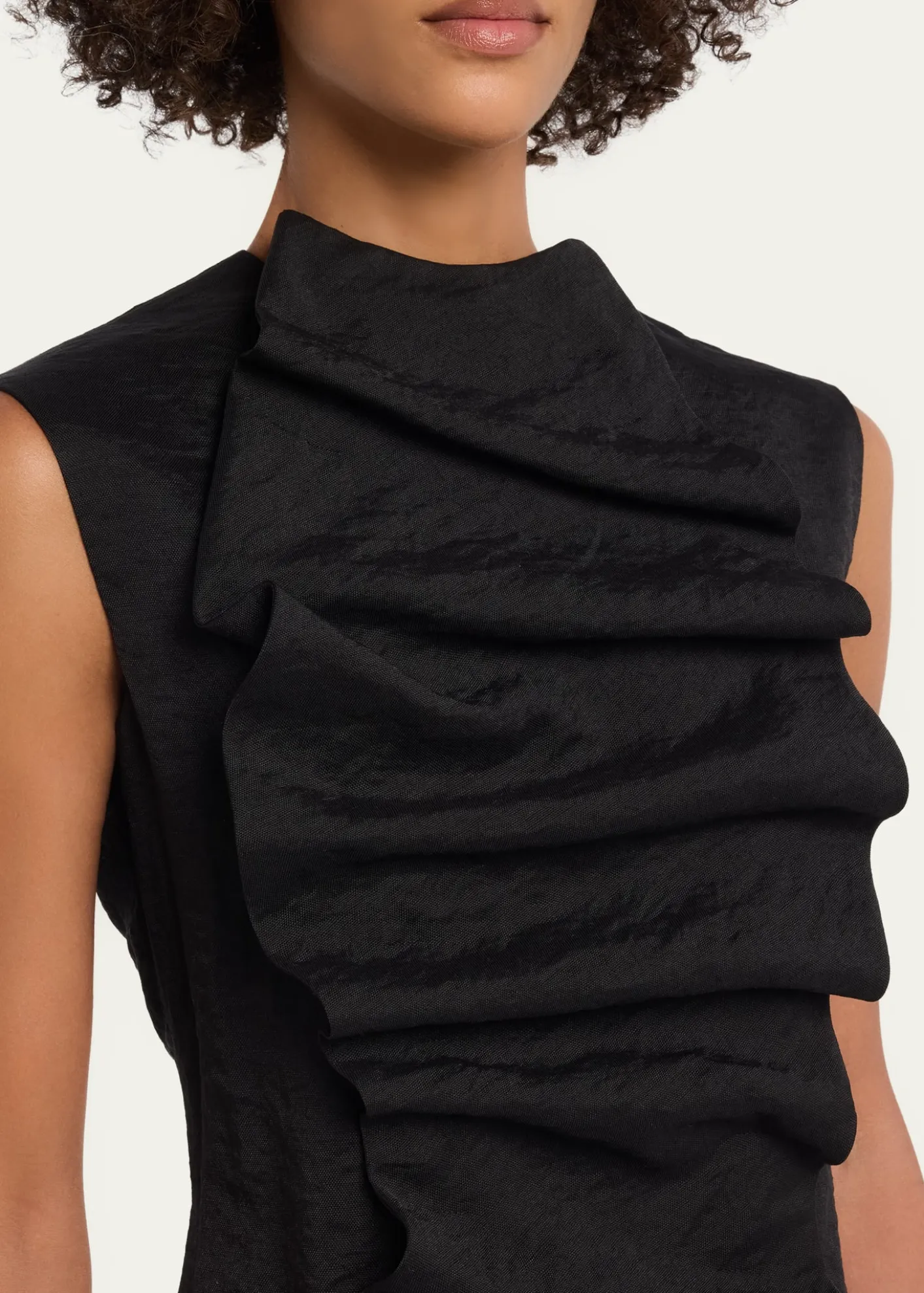 A.W.A.K.E. MODERuffled Bib Maxi Dress