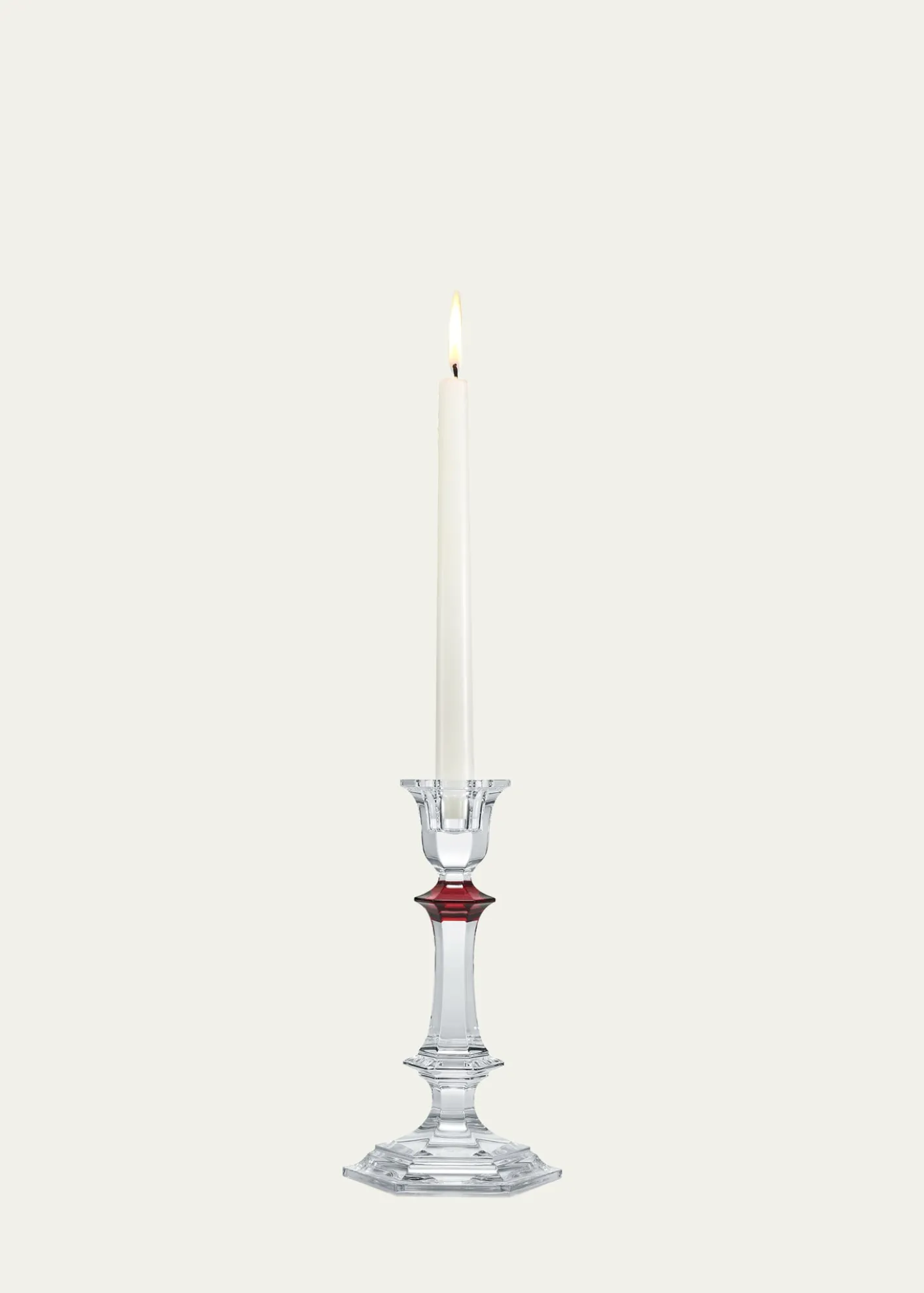 BaccaratHarcourt Red Crystal Candlestick