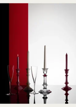 BaccaratHarcourt Red Crystal Candlestick