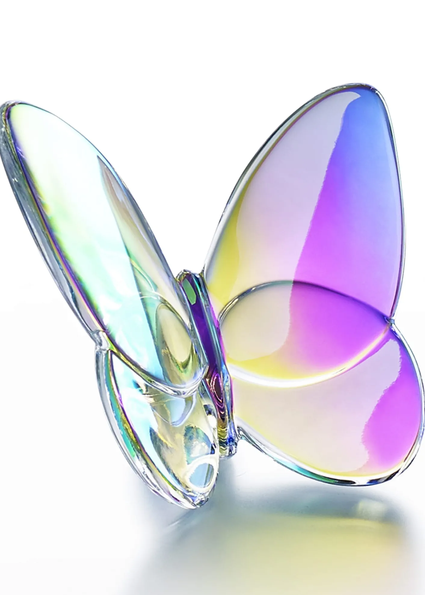 Baccarat2.5" Lucky Crystal Iridescent Butterfly